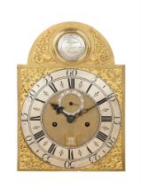 A GEORGE II/III EIGHT-DAY LONGCASE CLOCK MOVEMENT AND DIAL