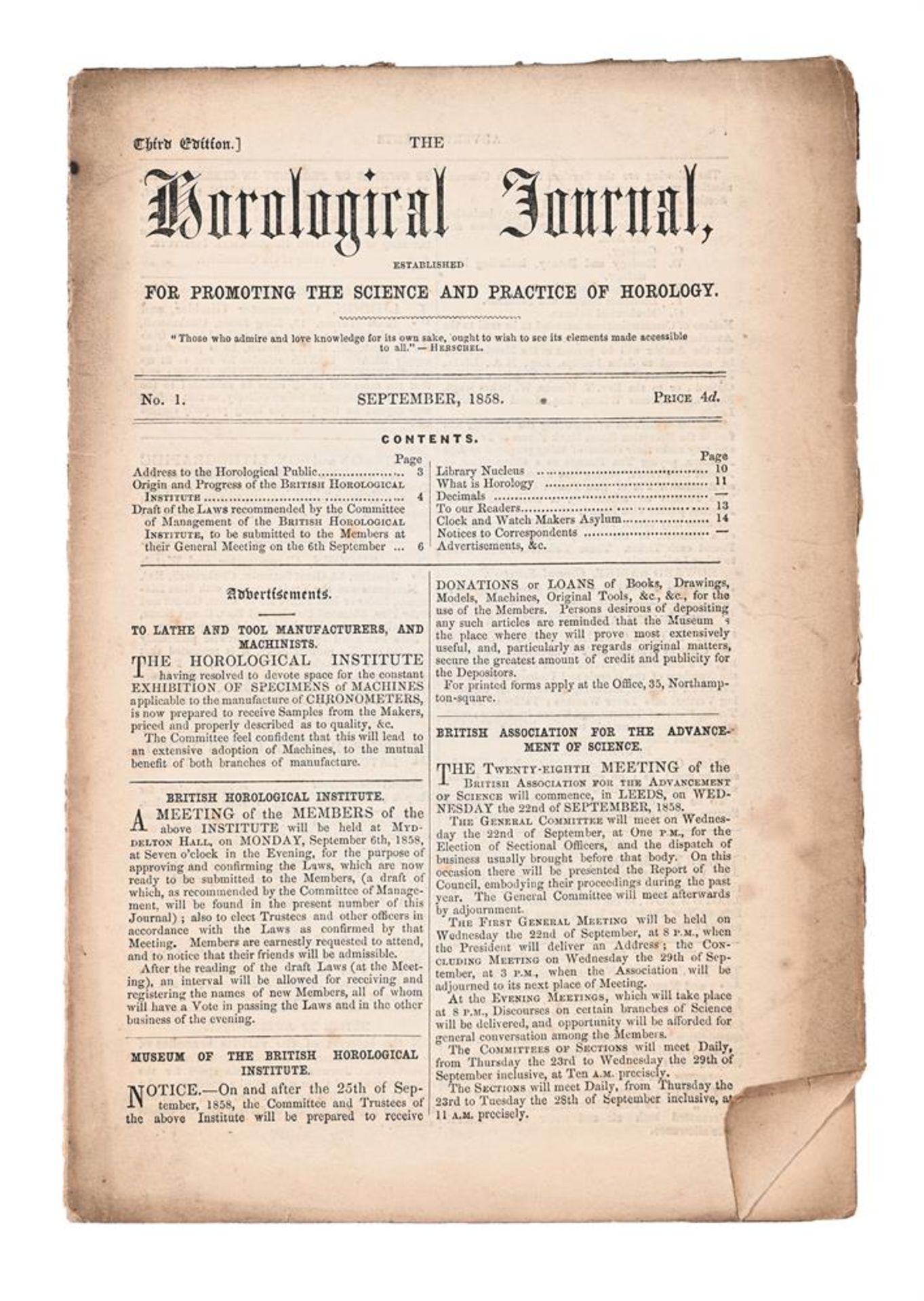 Ɵ HOROLOGICAL PERIODICAL PUBLICATIONS 'HOROLOGICAL JOURNAL'
