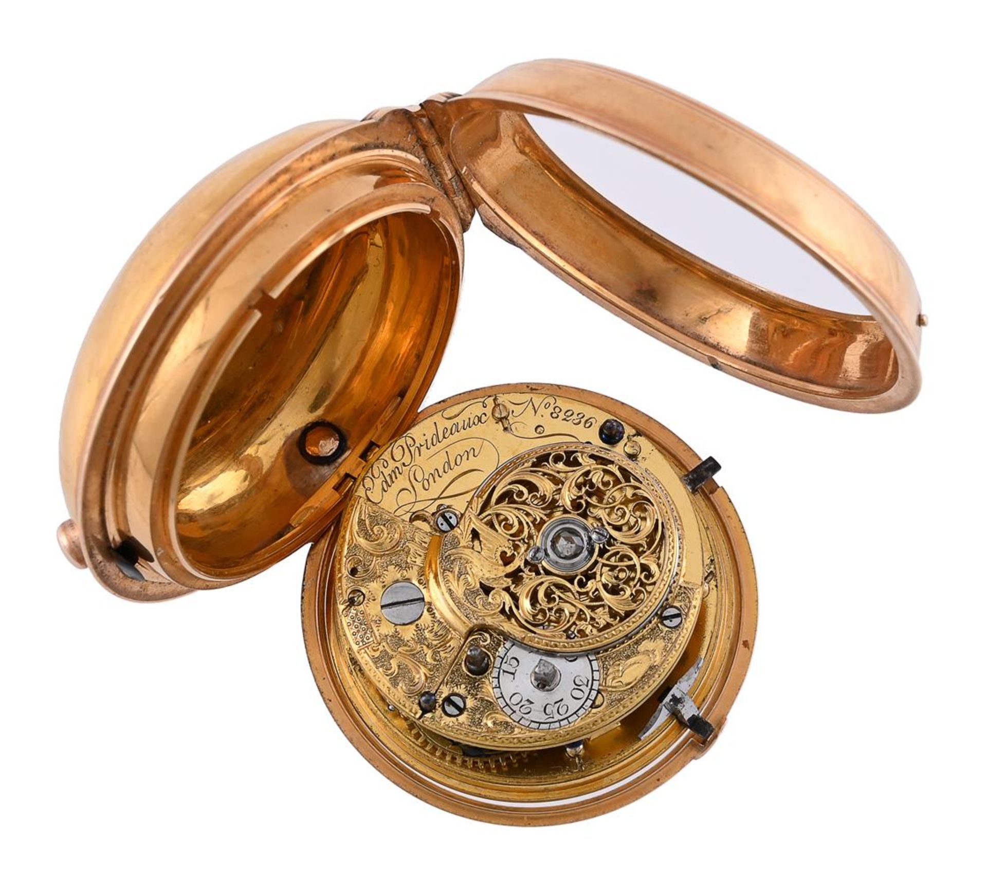 A RARE GEORGE III GOLD PAIR-CASED POCKET WATCH WITH CYLINDER ESCAPEMENT AND CENTRE SECONDS - Bild 3 aus 5
