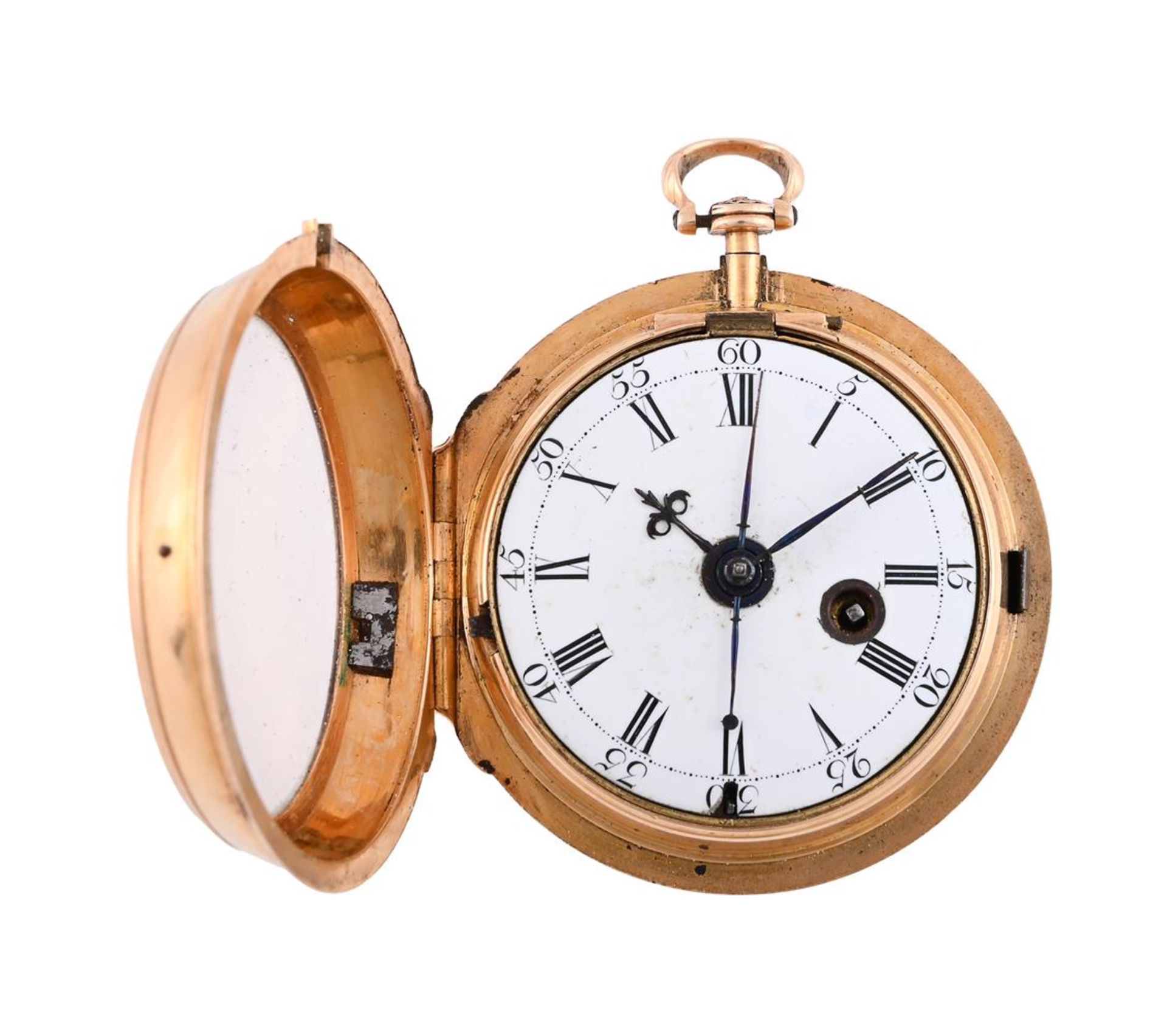 A RARE GEORGE III GOLD POCKET WATCH WITH CYLINDER ESCAPEMENT AND CENTRE SECONDS - Bild 2 aus 5