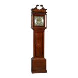 A GEORGE III PARQUETRY DECORATED OAK EIGHT-DAY LONGCASE CLOCK