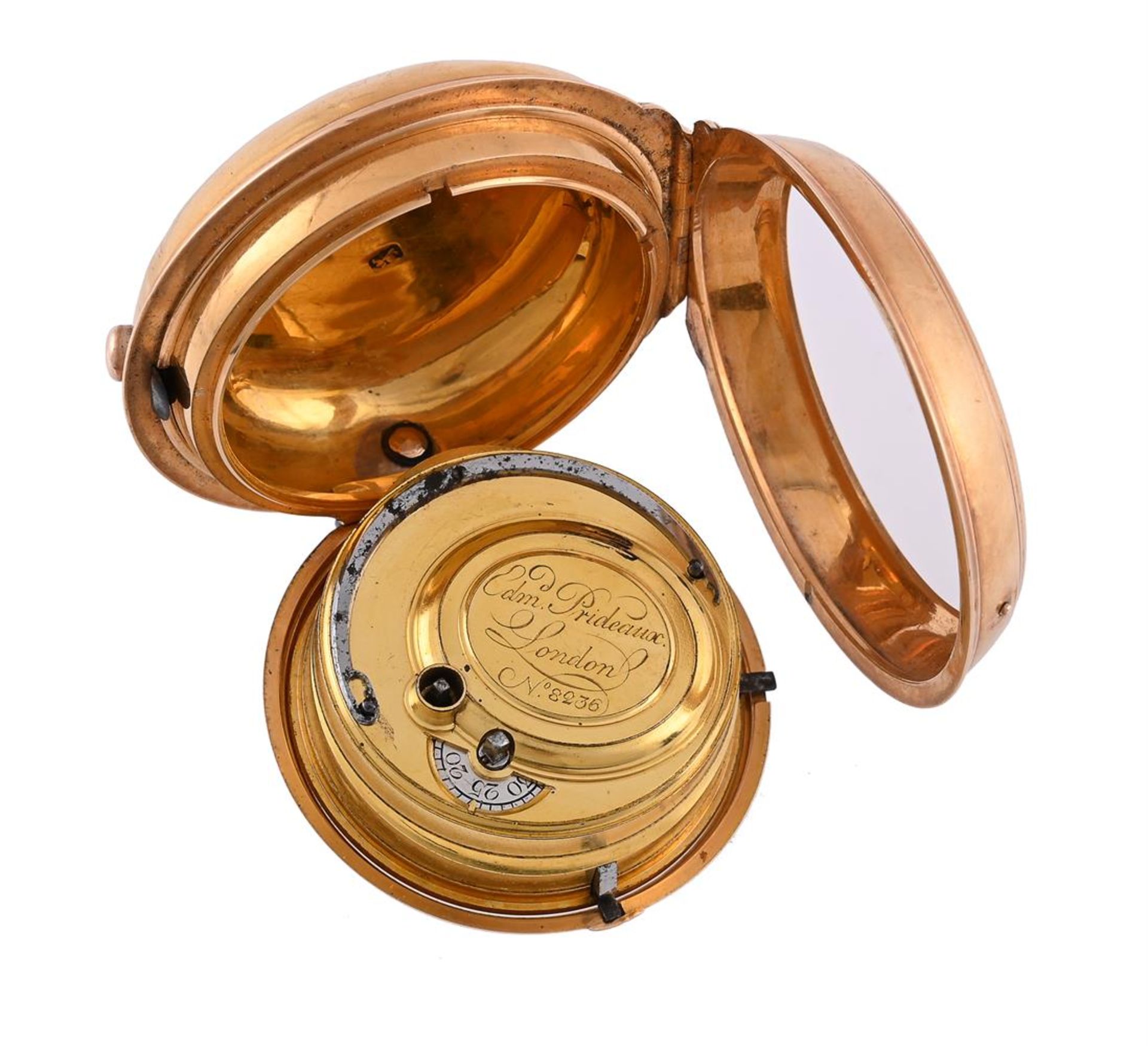 A RARE GEORGE III GOLD PAIR-CASED POCKET WATCH WITH CYLINDER ESCAPEMENT AND CENTRE SECONDS - Bild 5 aus 5