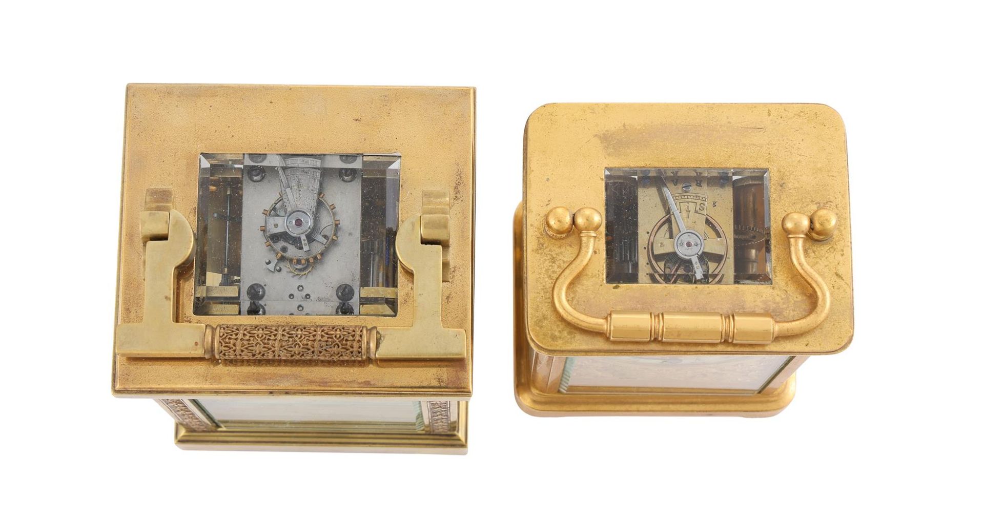 A FRENCH BRASS CARRIAGE CLOCK - Image 2 of 4