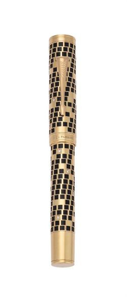 PARKER, 125TH ANNIVERSARY DUOFOLD GIANT, A LIMITED EDITION GOLD COLOURED FOUNTAIN PEN