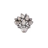 A MID 20TH CENTURY DIAMOND SET GIARDINETTO BROOCH