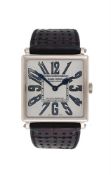 ROGER DUBUIS, GOLDEN SQUARE, A LIMITED EDITION 18 CARAT WHITE GOLD WRIST WATCH