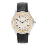 CARTIER, COUGAR, A BI-METAL WRIST WATCH WITH DATE