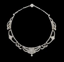 A CONVERTIBLE DIAMOND TIARA/NECKLACE/BROOCH, FIRST HALF OF THE 20TH CENTURY AND LATER