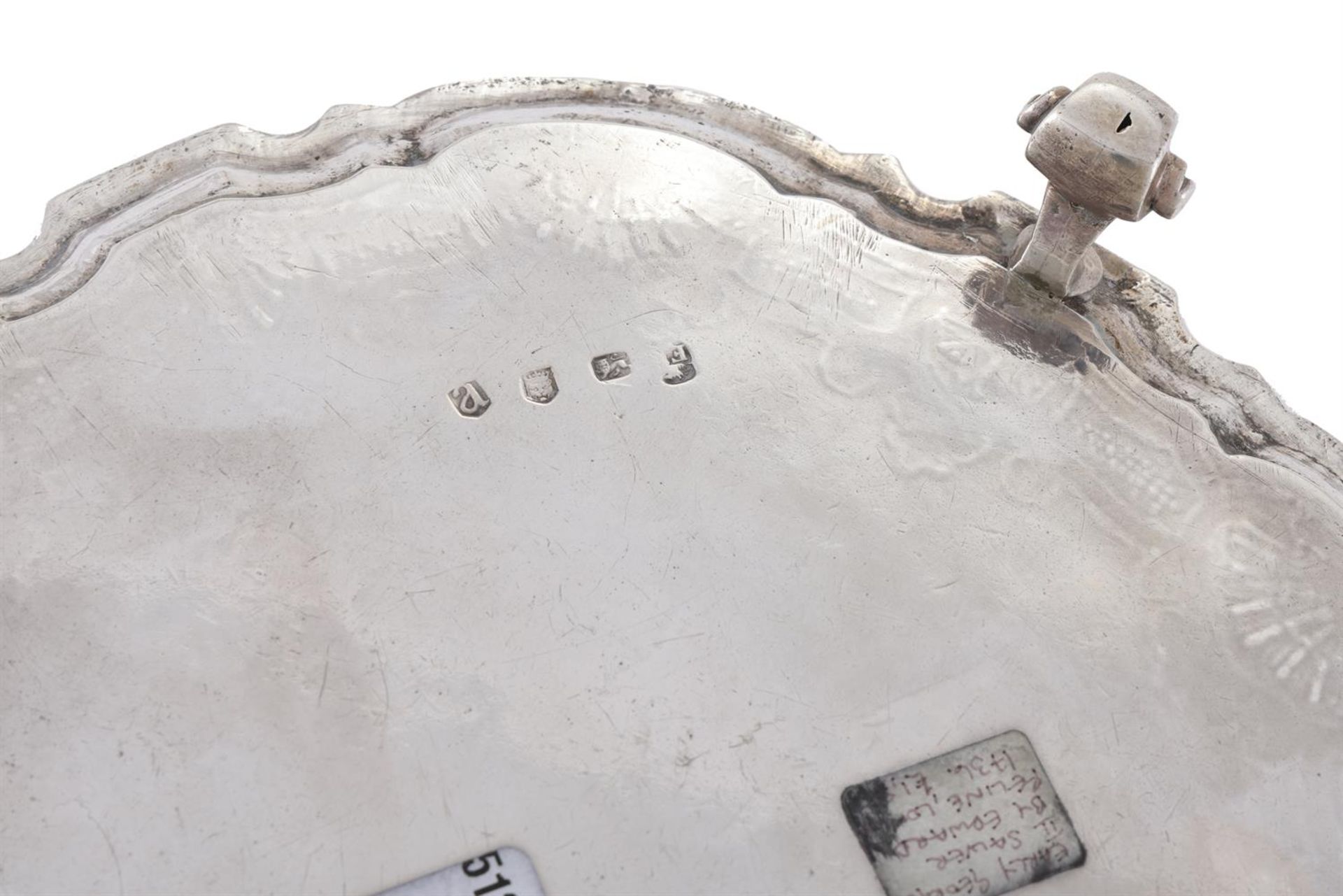 A GEORGE II SILVER SHAPED CIRCULAR SALVER - Image 3 of 3