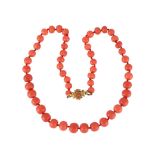 Y A NATURAL CORAL BEAD NECKLACE