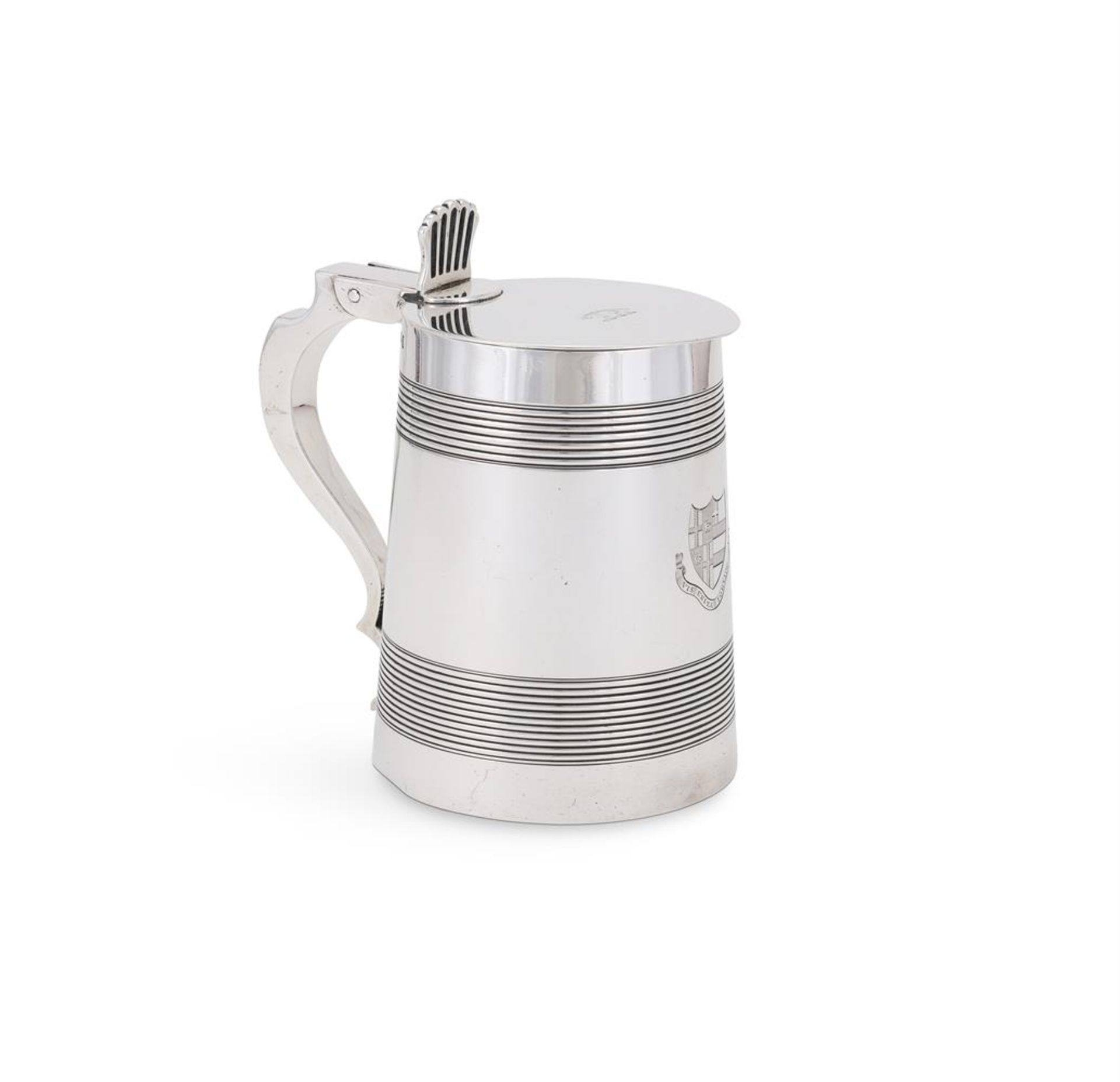 A GEORGE III SILVER TAPERING TANKARD