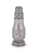 A SILVER ARTS AND CRAFTS SUGAR CASTER