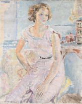 λ CATHLEEN SABINE MANN (BRITISH 1896-1959), PORTRAIT OF A LADY SEATED