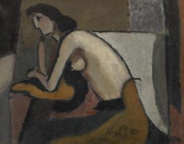 λ ROGER HILTON (BRITISH 1911-1975), SEATED NUDE