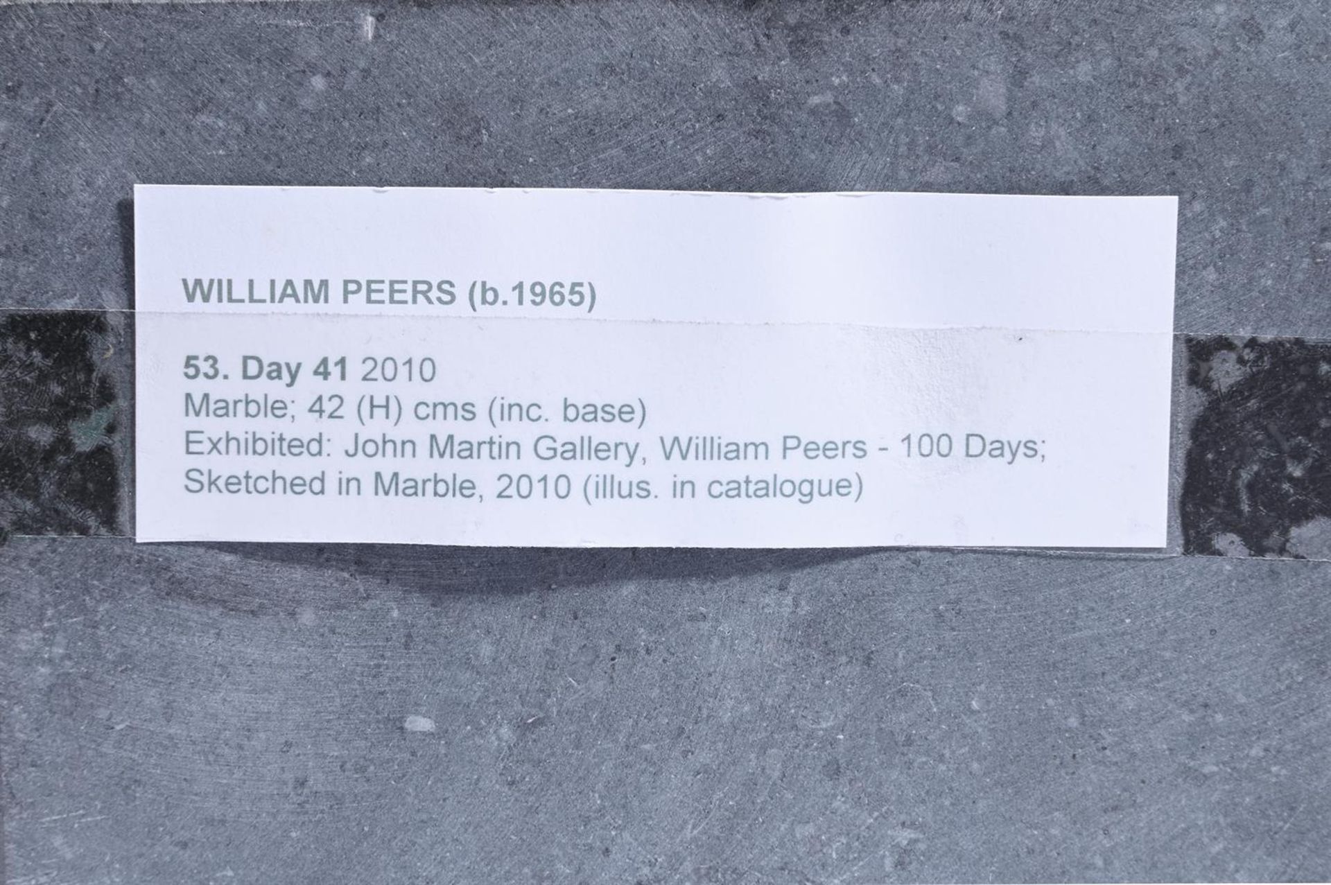 λ WILLIAM PEERS (BRITISH B. 1965), DAY 41 - Image 2 of 2
