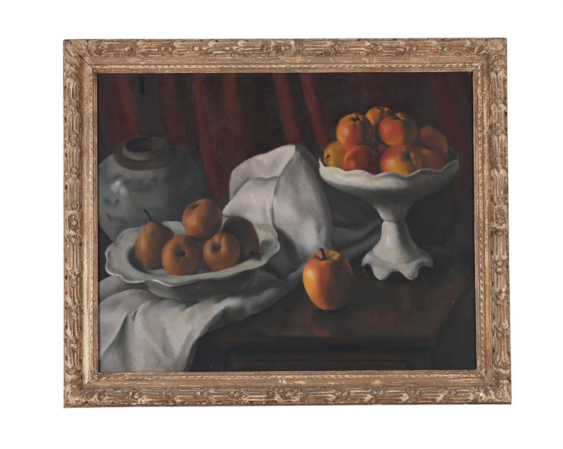 BRITISH SCHOOL (20TH CENTURY), STILL LIFE OF APPLES AND PEARS - Image 2 of 3