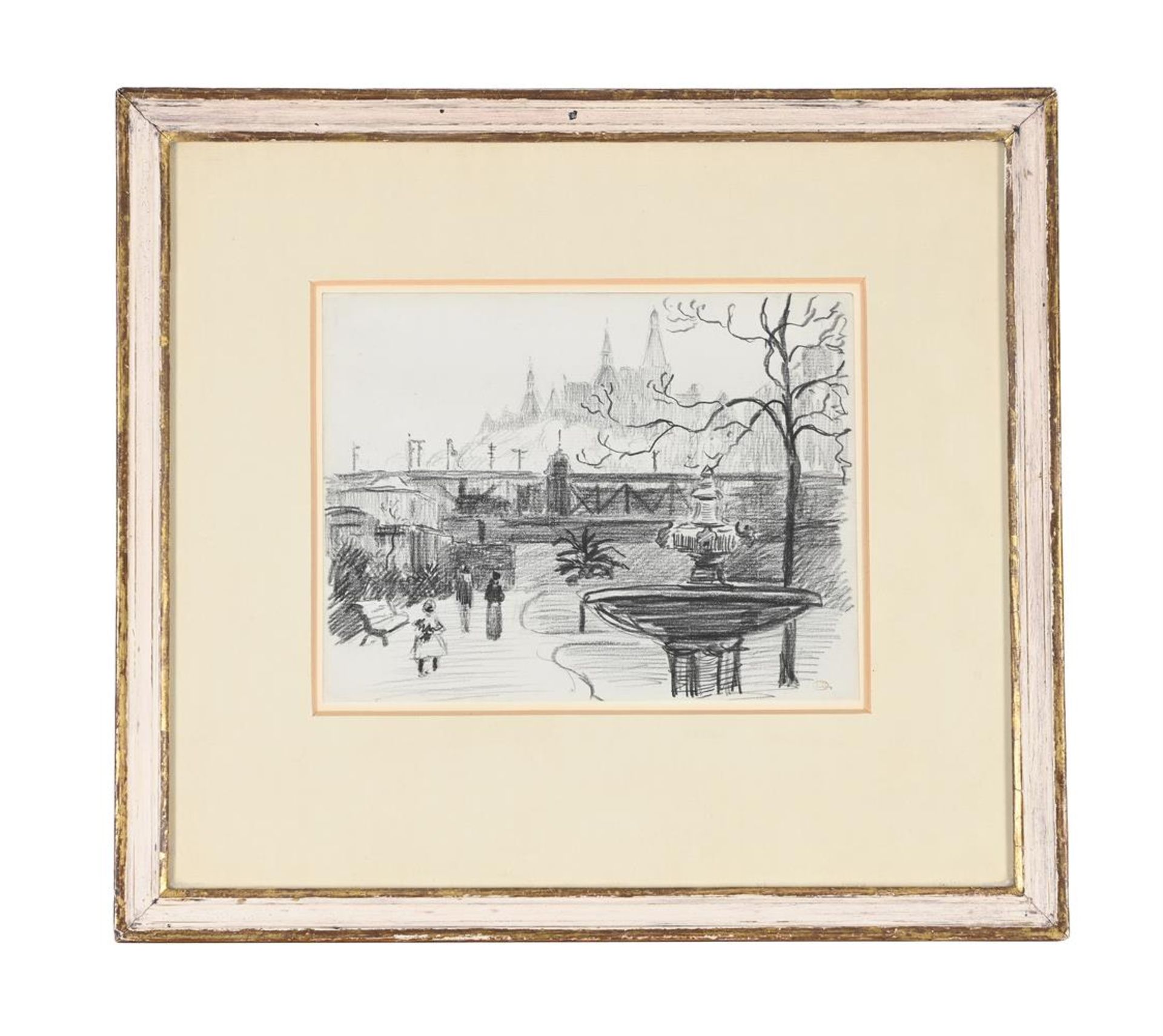 LUCIEN PISSARRO (BRITISH 1863-1944), HUNGERFORD BRIDGE WITH WHITEHALL BEYOND - Image 2 of 3
