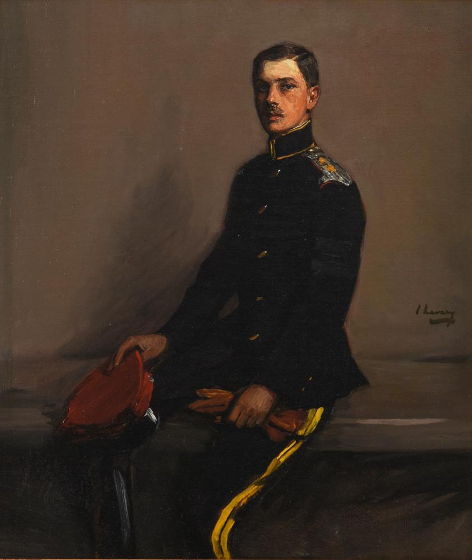 SIR JOHN LAVERY (IRISH 1856-1941), PORTRAIT OF LIEUTENANT JOHN CLIVE DARLING, XX HUSSARS