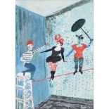 λ STELLA STEYN (IRISH 1907-1987), THREE TIGHTROPE PERFORMERS