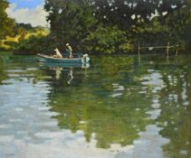 λ CHARLES MCCALL (BRITISH 1907-1989), FISHING ON THE MARNE