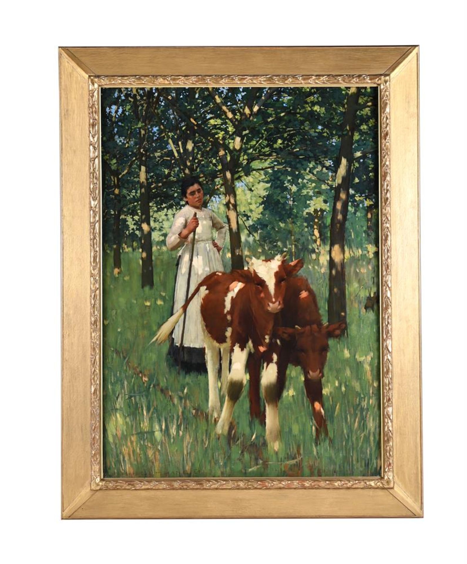 HENRY HERBERT LA THANGUE (BRITISH 1859-1929), THE COW GIRL - Bild 2 aus 3