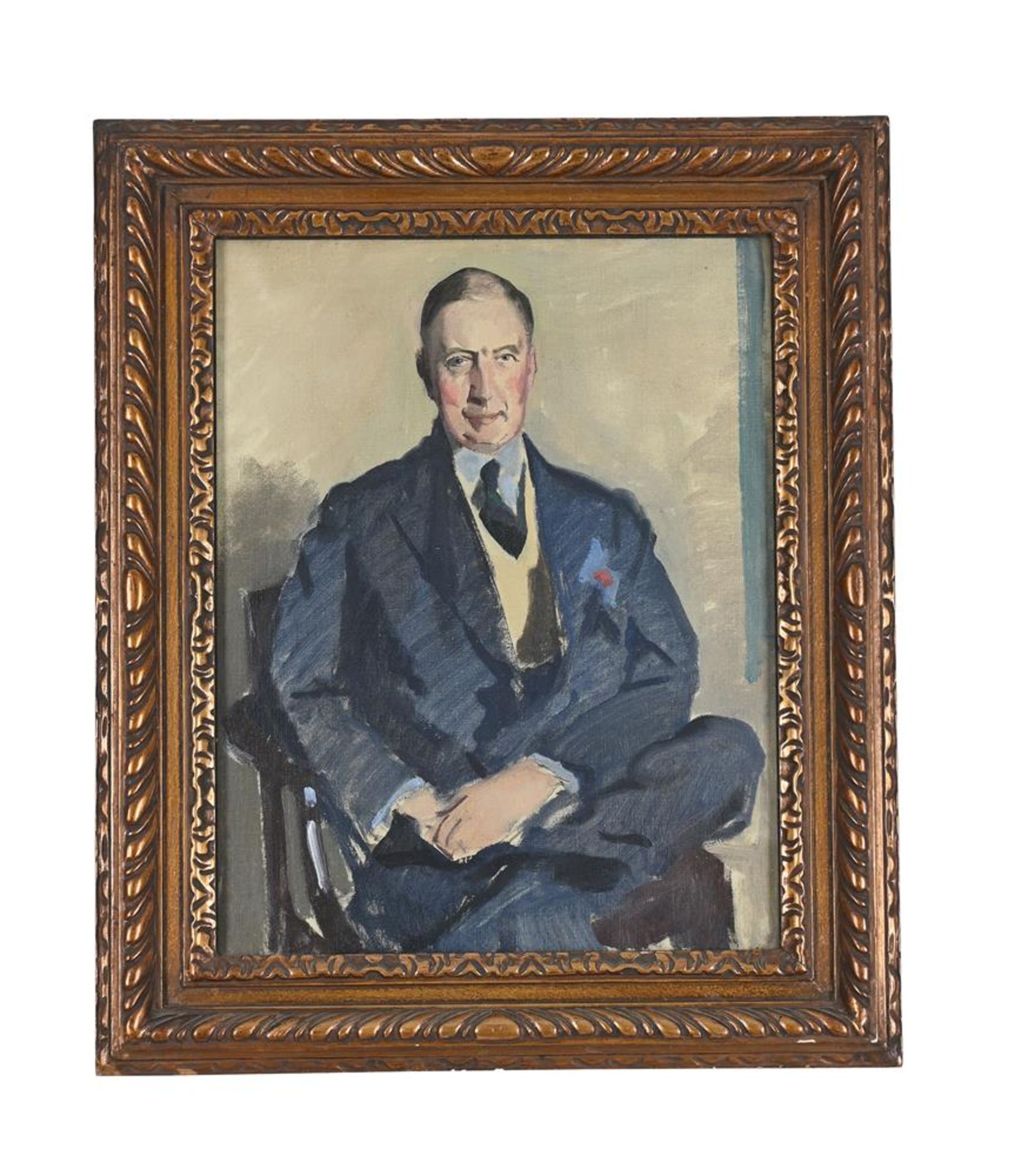 λ SIR HERBERT JAMES GUNN (BRITISH 1893-1964), SKETCH FOR PORTRAIT OF EDWARD GRINDLAY (2) - Image 3 of 6