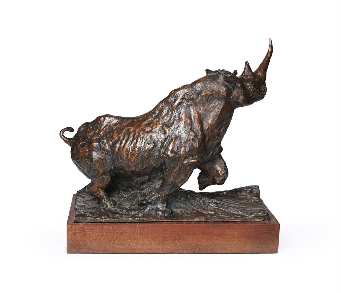 DYLAN LEWIS (SOUTH AFRICAN B. 1964), BLACK RHINOCEROS (MAQUETTE) - Image 4 of 6