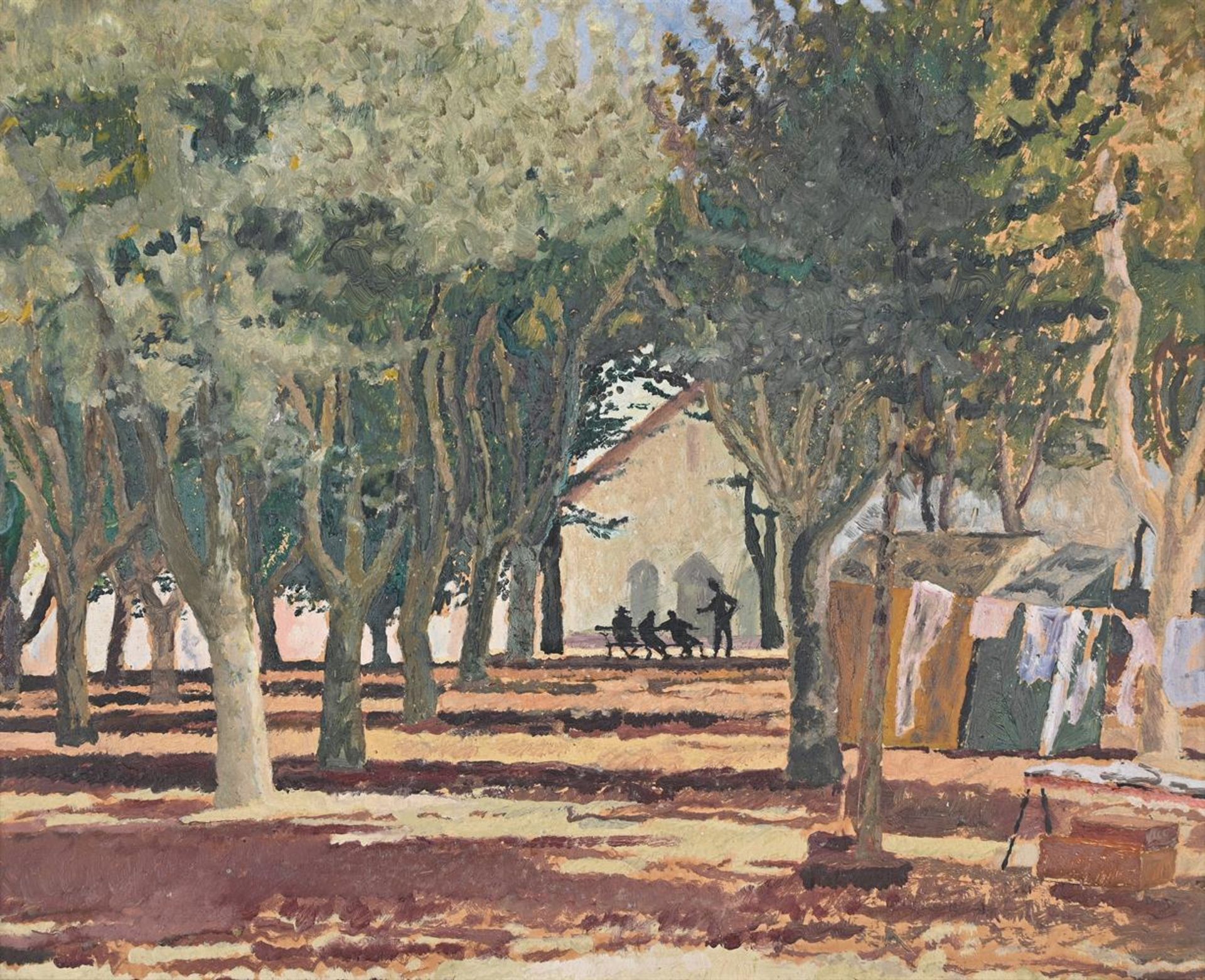 MARION RICHARDSON (BRITISH 1892-1946), VILLAGE SCENE, SOUTH OF FRANCE