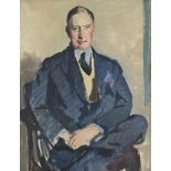 λ SIR HERBERT JAMES GUNN (BRITISH 1893-1964), SKETCH FOR PORTRAIT OF EDWARD GRINDLAY (2)