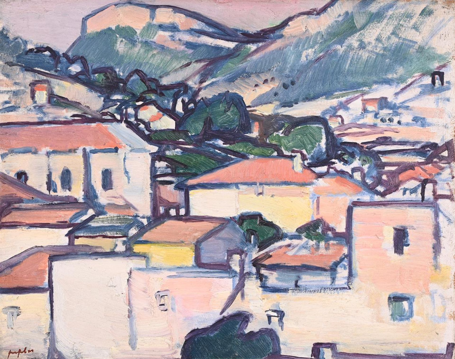 ‡ SAMUEL JOHN PEPLOE (SCOTTISH 1871-1935), CASSIS, LOOKING INLAND