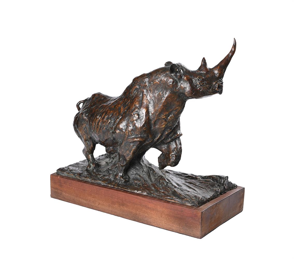 DYLAN LEWIS (SOUTH AFRICAN B. 1964), BLACK RHINOCEROS (MAQUETTE) - Image 6 of 6