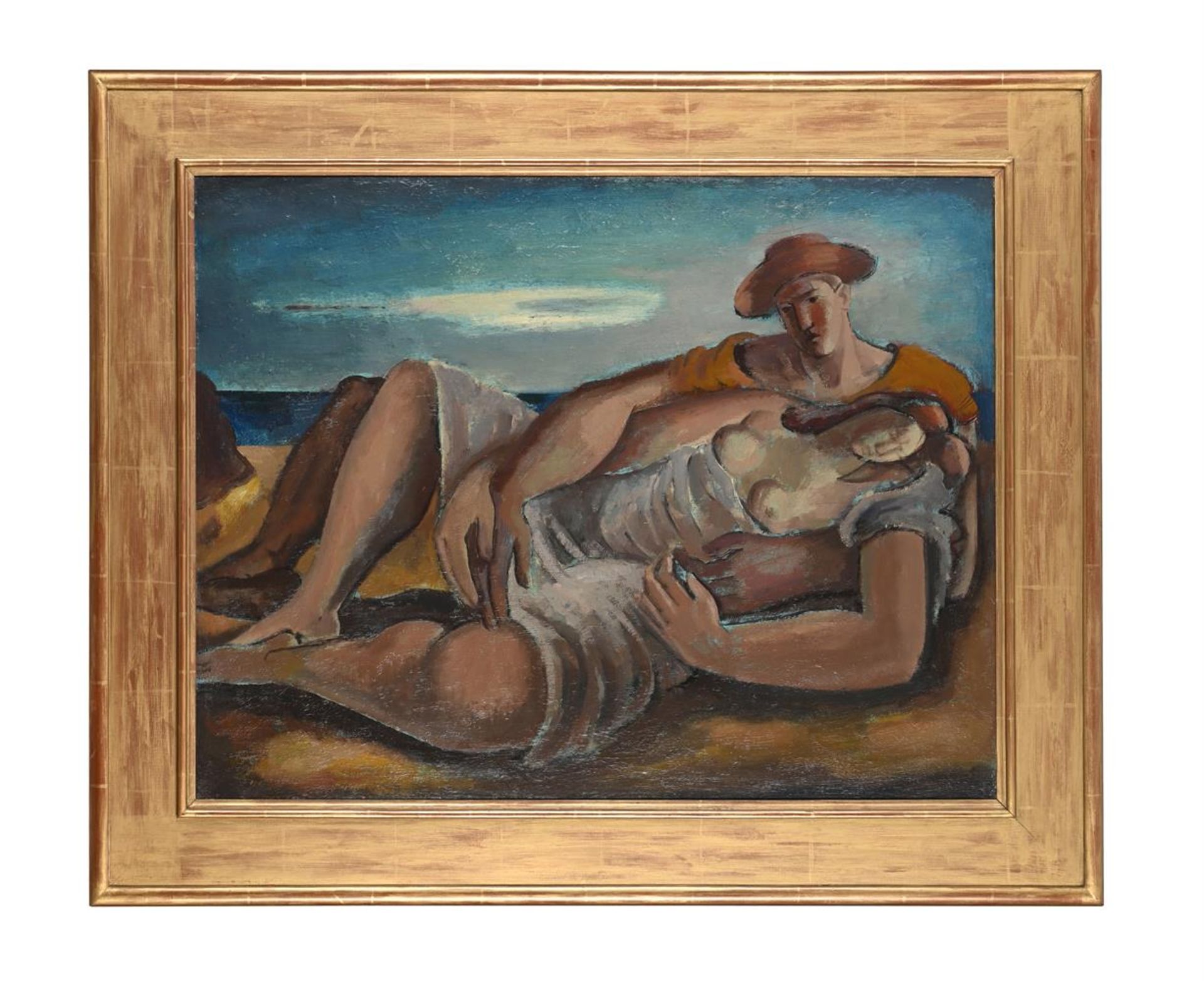 BERNARD MENINSKY (BRITISH 1891-1950), LOVERS ON A BEACH - Image 2 of 3