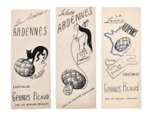 λ ERTÉ (FRENCH 1892-1990), THREE PROMOTIONAL DESIGNS FOR LA LAINE ARDENNES CREATION DE GEORGES PICAU