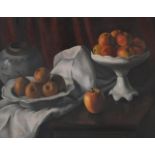 BRITISH SCHOOL (20TH CENTURY), STILL LIFE OF APPLES AND PEARS