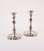 A PAIR OF VICTORIAN SILVER CANDLESTICKS