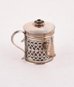 AN EDWARDIAN SILVER BOUGIE BOX