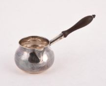 A GEORGIAN SILVER BRANDY PAN