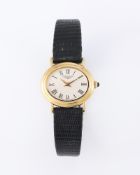 Y LONGINES, A LADY'S GOLD COLOURED WRIST WATCH