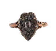 A DIAMOND SET PANEL RING