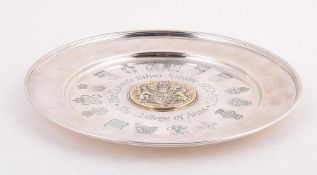 A SILVER CIRCULAR SALVER