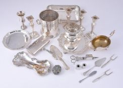 A SET OF FOUR SILVER CANDLESTICKS