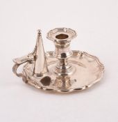 A WILLIAM IV SILVER CHAMBERSTICK