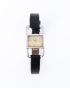 Y JAEGER LECOULTRE, REF. 1670, A LADY'S STAINLESS STEEL WRIST WATCH
