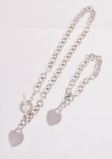 TIFFANY AND CO., A SILVER NECKLACE AND BRACELET, LONDON 2003