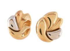 CHIMENTO, A PAIR OF BI-COLOUR EARRINGS