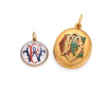 Y TWO VICTORIAN PENDANTS, CIRCA 1890-1900