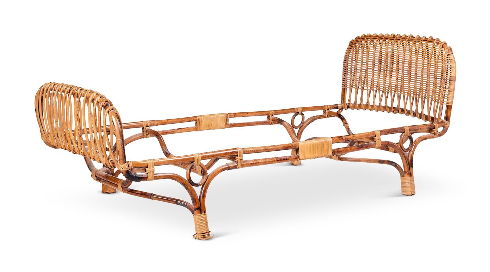 A BAMBOO DAYBED FRAME ATTRIBUTED TO FRANCA HELG (1920-1989),