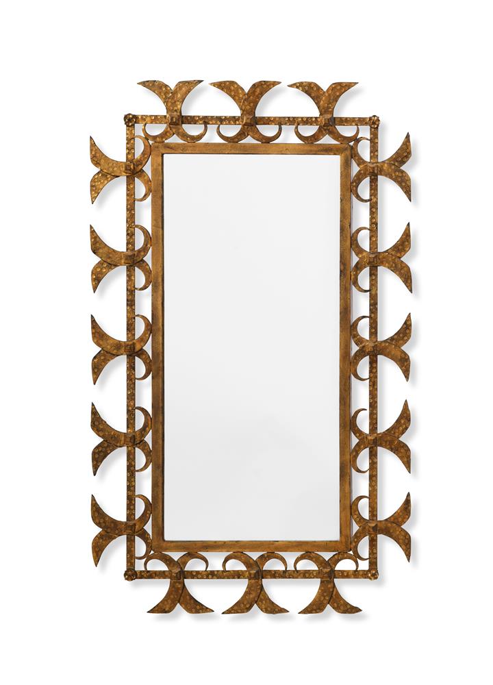 A PAIR OF GILT METAL MIRRORS, CIRCA 1950s , POSSIBLY SPANISH - Bild 2 aus 6