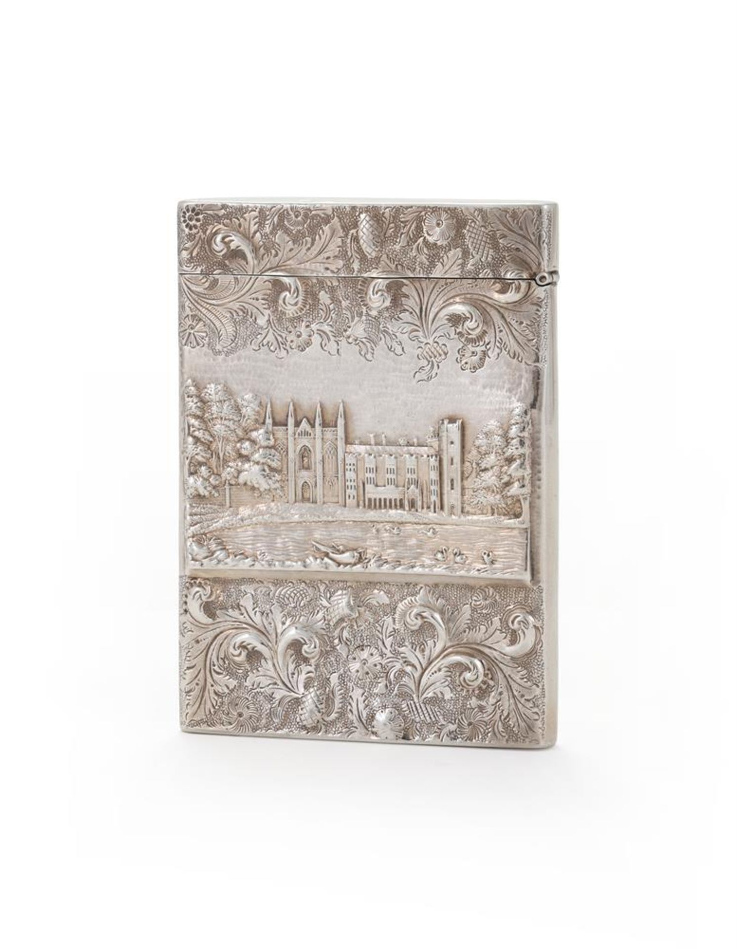 A WILLIAM IV SILVER RECTANGUALR DOUBLE SIDED CASTLE TOP CARD CASE, TAYLOR & PERRY, BIRMINGHAM 1835 - Bild 3 aus 6