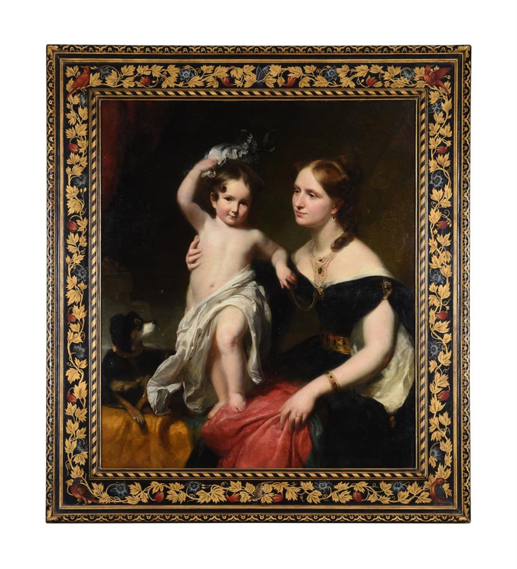 GEORGE HENRY HARLOW (BRITISH 1787-1819), PORTRAIT OF MRS. ROBINSON AND HER SON - Bild 2 aus 6